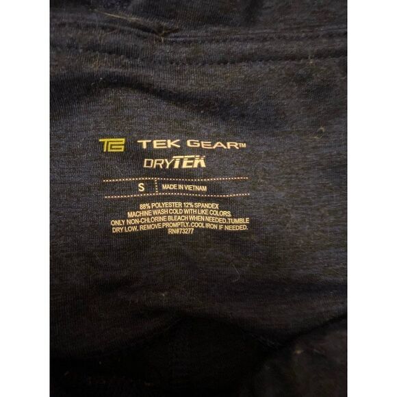 Tek Gear, women's blue color blocked elastic waist athletic leggings size small - Picture 5 of 8